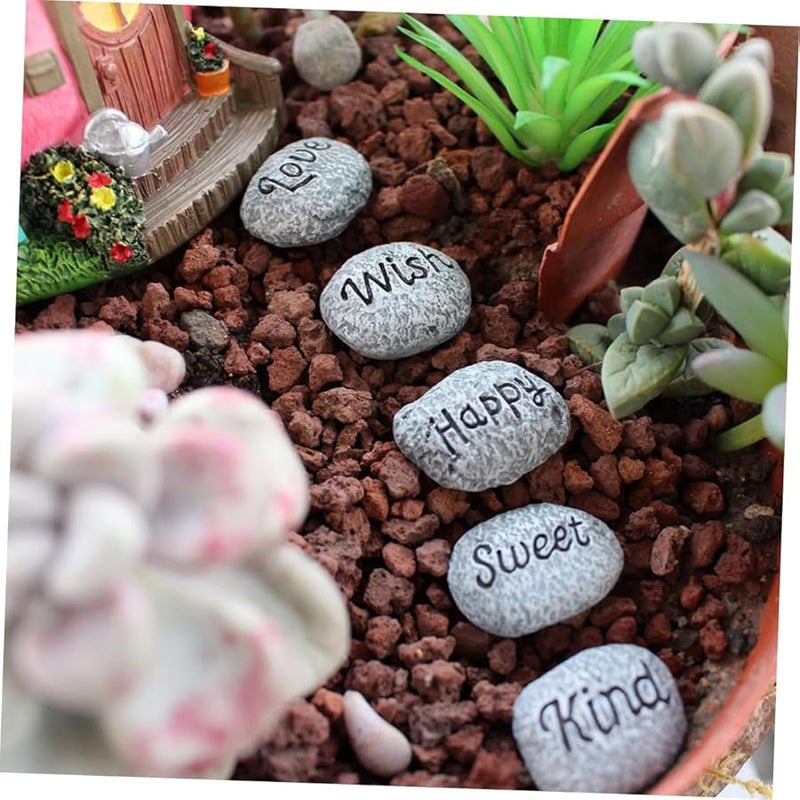 5Pcs Bright Color Decorative Rocks For Fish Tank Garden Planter Mini Stone Ornaments - Image 3